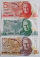 Delcampe - Falkland Islands FULL SET  5 ; 10 ; 20 Pounds 2025 Pnew UNC - Falkland