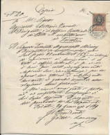 Delcampe - FISCAUX AUTRICHE  1889  15 Kreuzer Sur Document En Italien  TRIESTE - Fiscaux
