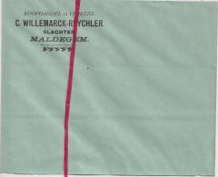 Delcampe - Pub Reclame Op Omslag Enveloppe - Slachter C. Willemarck - Reychler - Maldegem - Publicités