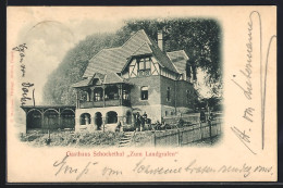 Delcampe - AK Schockethal, Gasthaus Schockethal Zum Landgrafen, Mit Nebengebäude, Reiter In Uniform - Sonstige & Ohne Zuordnung