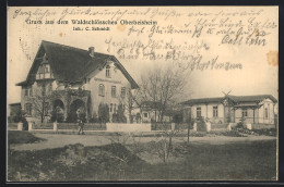 Delcampe - AK Oberbeisheim, Gasthaus Waldschlösschen C. Schmidt, Panorama Mit Strasse - Sonstige & Ohne Zuordnung