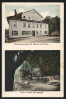 Delcampe - AK Rhoda Bei Erfurt, Kaffeehaus-Gasthof, Bes. Wilh. Wachtel, Mittlere Terrasse Mit Musikhalle - Erfurt