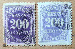Delcampe - 1895 Brasilien Mi.P 22 A+b, 200R /o - Oblitérés