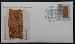 Delcampe - FDC Polynésie Française 2024 - Ceinture De Chef Maro'ura - Premier Jour Papeete " état Abîmée Déchirure " - 2020-…