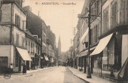 Delcampe - FRANCE - Argenteuil - Grande Rue - Commerces - Eglise - Animé - CPA - Argenteuil