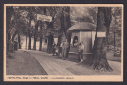 Delcampe - Vintage Postcard Ukraine Truskavets Truskawiec Naftusia Path Mushroom Kiosks - Ukraine