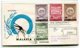 Delcampe - Vaticano FDC Venetia 1962 Malaria Viaggiata Racc. Per L'Italia - FDC