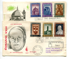 Delcampe - Vaticano FDC Venetia 1961 Papa Giovanni XXIII Viaggiata Racc. Per L'Italia - FDC