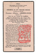 Delcampe - DP Jeanne Aloise Abbeloos / De Clercq 18j. ° Dendermonde 1923 † 1942 - Andachtsbilder
