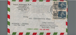 Delcampe - Lettre / Carte  MEXICO  PABLO ROENTSCH MAQUINARIA POUR GUEBWILLER VIA NEW YORK 1951 - Mexiko