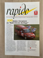 Delcampe - Citroën - Magazine Interne Rapido N° 26 : Raid Berlingo - Auto's