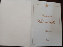 Delcampe - Nice (06) - Livret Menu Restaurant Chantecler - 1960 - (Ph N° 358) - Hotels & Gaststätten