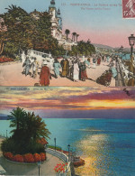 Delcampe - 2 X Cpa MONTE-CARLO. Théâtre Et Les Terrasses Ainsi Que L'effet De Mer 1926.28 - Monte-Carlo