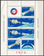 Delcampe - Poland - Mi:Block 62 / Fi:Ark. 2239-41 - 1975 - Experimental Space Flight "Soyuz-Apollo" - ** (MNH) - Blocs & Feuillets