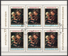 Delcampe - Poland - Mi:2508KB / Fi:Ark. 2361 - 1977 - AMPHILEX'77, Amsterdam - Cancelled, CTO - Blocs & Feuillets
