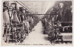 Delcampe - 42 - T761CPA - ROANNE - 177 - Intérieur D'usine - Salle De Tissage - Très Bon état - LOIRE - Roanne