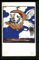 Delcampe - AK München, Förderung Der Luftfahrt Z. Besten D. Jugend-Fürsorgeverbandes, Fliegende Kutsche, Ganzsache Bayern 5 Pf - Sonstige & Ohne Zuordnung