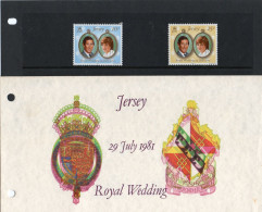 Delcampe - Jersey 1981 Colour Shift On Outer Royal Wedding Pack, - Jersey