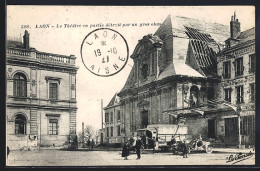 Delcampe - CPA Laon, Le Théâtre En Partie Détrait Par Un Gros Obus - Laon