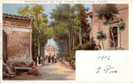 Delcampe - Lithographie Roma Rom Lazio, Partie Durch Die Allee, Trois Fontaines, Geistlicher - Sonstige & Ohne Zuordnung