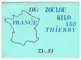 Delcampe - France QSL Card, Zoulou Kilo 450 Thierry, 1991 - Amateurfunk