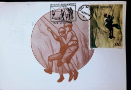 Delcampe - Climbers Mountain  Climber Rescuers, Maximum Card Romania, Mountain Rescue Rally, Cancel Baisoara - Sonstige & Ohne Zuordnung