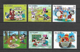Delcampe - Disney Set Gambia 1996 Voluntary Activities - Disney Characters MNH - Disney