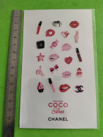 Delcampe - Chanel.   Set De Stickers Rouge Coco Gloss Carte Parfumée - Modernes (à Partir De 1961)