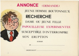 Delcampe - HUMOUR - Petites Annonces : Recherche Dame Ou Jeune Fille - Humor