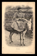 Delcampe - ANIMAUX - ANES - PAYSANNE - FEMME - Esel