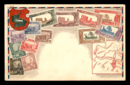 Delcampe - TIMBRES - REPRESENTATION - TUNISIE - CARTE GAUFREE - Briefmarken (Abbildungen)