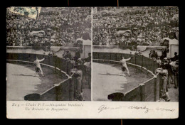 Delcampe - TAUROMACHIE - UN BRINDIS DE MAZZANTINI - ARENES DE NIMES - CARTE STEREO - Corrida