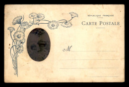 Delcampe - PHOTOGRAPHIE - PROCEDE FERROTYPE - MEDAILLON FEMME ET ENFANT - DECOR FLEURS - Fotografie