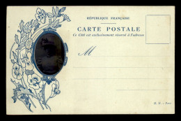 Delcampe - PHOTOGRAPHIE - PROCEDE FERROTYPE - MEDAILLON FEMME - DECOR FLEURS - Fotografie