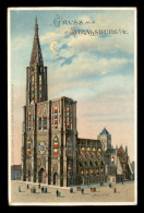 Delcampe - CONTRE LA LUMIERE - STRASBOURG  - LA CATHEDRALE - CLAIR DE LUNE - Controluce