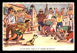 Delcampe - SPORTS - PETANQUE - ILLUSTRATEUR BOZZ - CARTE HUMORISTIQUE - Boule/Pétanque