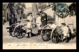 Delcampe - MILITARIA - REGIMENTS - CHASSEURS ALPINS - POINTAGE DE LA PIECE - PHOTO CAUVIN NICE - Regimente