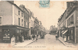 Delcampe - SAINT PIERRE SUR DIVES - LA RUE DE FALAISE - Dives