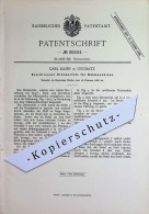Delcampe - Original Patent - Carl Kahn , Oschatz | 1886 | Oszillierender Drückerfuß Für Nähmaschinen | Nähmaschine , Schneider !! - Documents Historiques