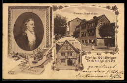 Delcampe - AK Weimar, Sterbehaus Friedrich Schillers, Zur Feier Des 100 Jährigen Todestages 9.5.1905 - Weimar