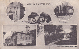 Delcampe - # CALOSSO D'ASTI: SALUTI DA   1930 - Asti