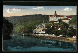 Delcampe - AK Gera, Blick Vom Ufer Auf Das Schloss Osterstein - Gera