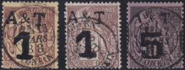 Delcampe - Annam Et Tonkin N°1, 2 Et 4 Oblitérés - Cote 180€ - Gebraucht