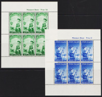 Delcampe - New Zealand 1958 - SG MS765a - 2 Miniature Sheets - Childrens - Health - Elizabeth II - MLH - Ungebraucht