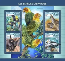 Delcampe - Tchad 2017, Animals, Extinct Species, Parrot, Duck, 4val In BF - Canards