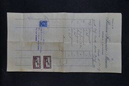 Delcampe - ITALIE - Fiscaux Sur Facture D'Hôtel De Naples En 1925 - L 182053 - Revenue Stamps
