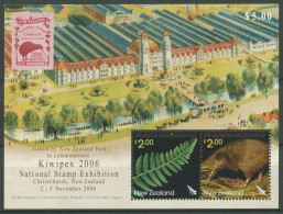 Delcampe - Neuseeland 2006 KIWIPEX Christchurch Kiwi Farn Block 204 Postfrisch (C25754) - Blocks & Kleinbögen