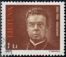 Delcampe - Lituanie 1994 Yv. N°482 - Jonas Maciulis Maironis  - Oblitéré - Lituania