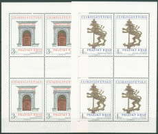 Delcampe - Tschechoslowakei 1980 Prager Burg 2584/85 K Postfrisch (C63968) - Blocs-feuillets