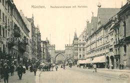 Delcampe - Muenchen Bayern Neuhauserstrasse Mit Karlstor - München